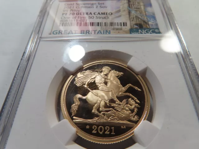 R28 Great Britain 2021 GOLD 2 Sovereign "95" Privy NGC PROOF-70 ULTRA CAMEO