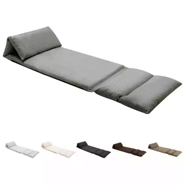 Tumbona de Suelo Plegable Microfibra Cama Chaise Longue Sofá Multicolor vidaXL