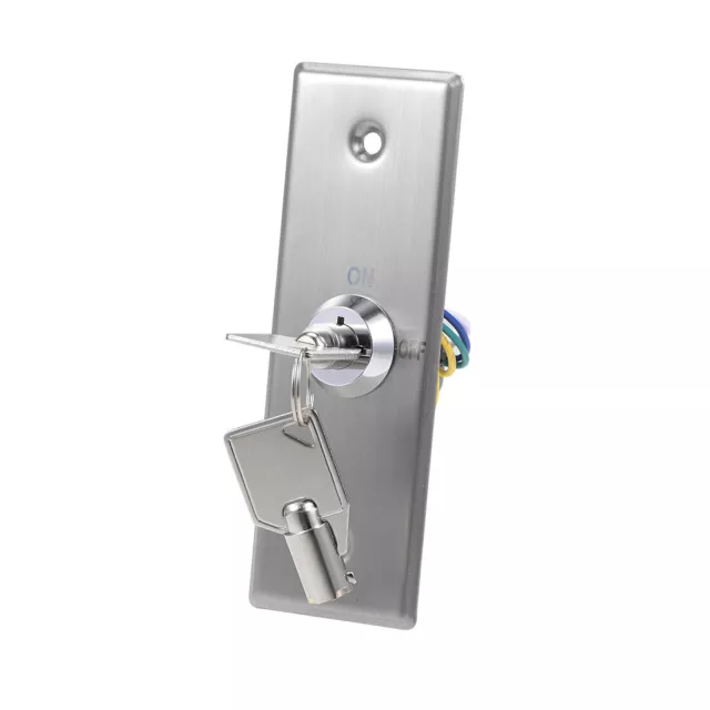 Key Switch Lock On/Off Exit Door Release SPST for Access Control with 2 Keys