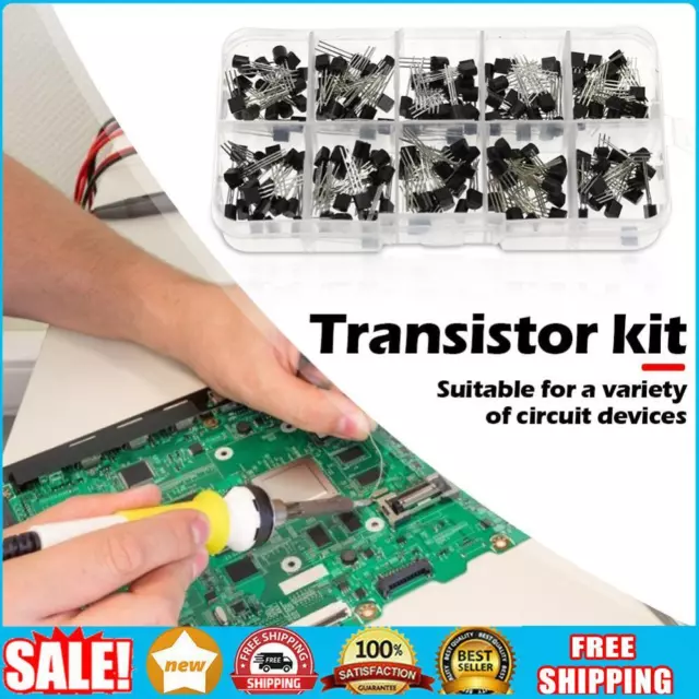 200 piezas Kit de transistores BC327-BC558 Diodo Surtido Componentes Electrónicos Paquete