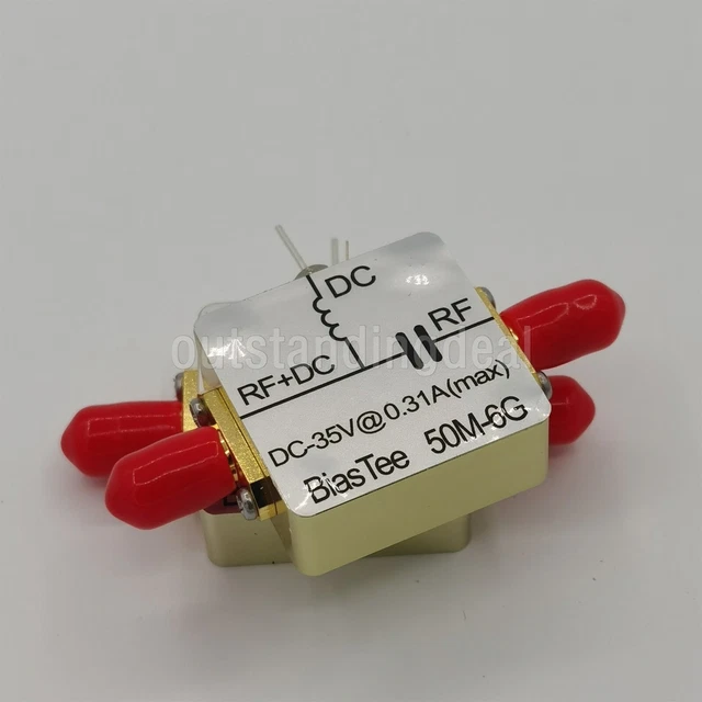 Bias Tee 50M-6GHz Module DC35V 0.31A RF DC Blocking Featuring Low Insertion Loss