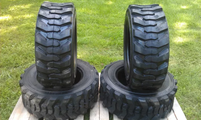 4 NEW Loadmax 12-16.5 Skid Steer Tires - 12 Ply - For CAT, New Holland & others 2