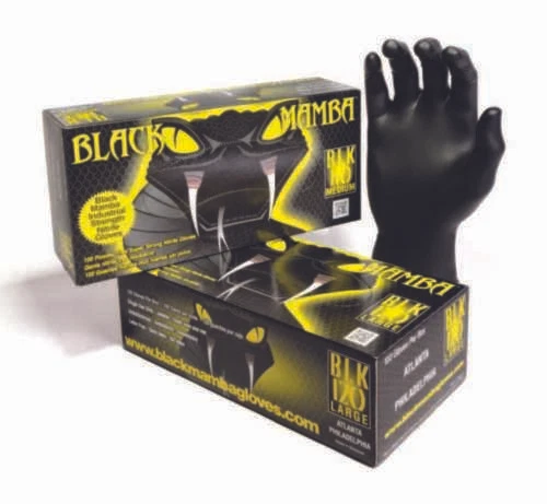 Black Mamba Disposable Gloves 6.25 Mil,Powder Free,Sale Is For 1Case  Size Med