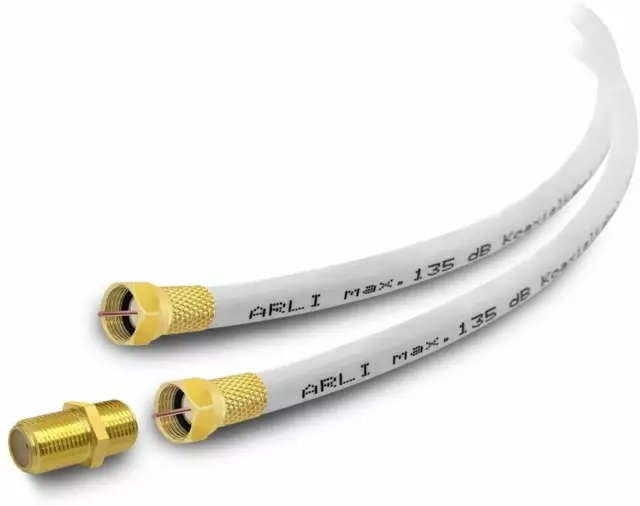 Câble d'extension HD 5 m câble de connexion satellite 135 dB plaqué or câble coaxial 4K ARLI 2