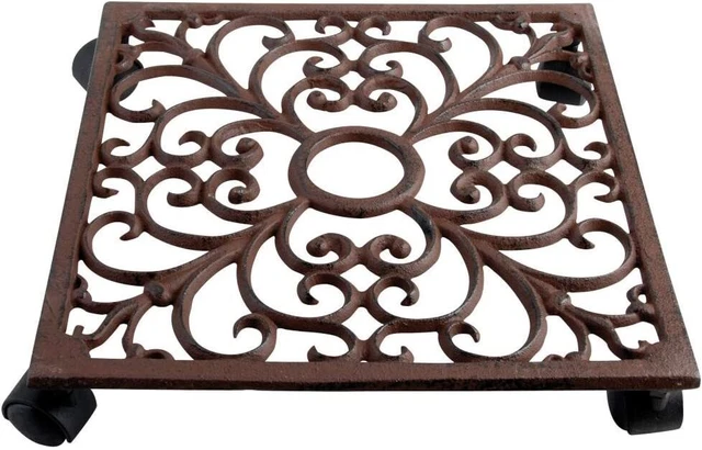 Esschert Design Plant Trolley - Square Cast Iron
