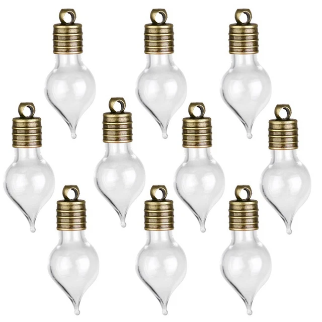 10 Pcs Mini-bouteilles Petites À Souhaits Flacon Tube En Verre Larme