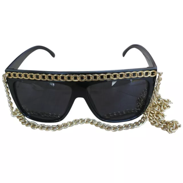 Rapper Glasses  Hip Hop Chain Sunglasses Gold Party Sunglasses  Rapper Eyewear