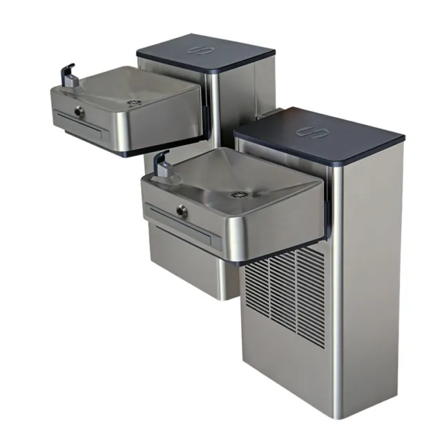 Haws 1202SFH Wall Mounted Drinking Fountain - Stainless Steel