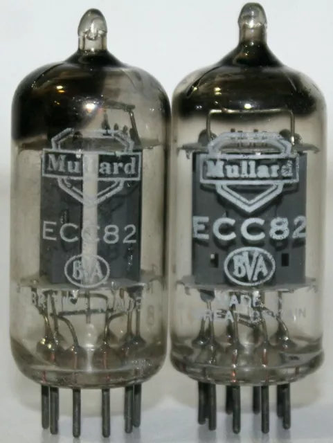 ECC82 MULLARD "D" Getter Fabriqué en Gt.Britian Amplitrex Testé Qté 1 Paire... 3