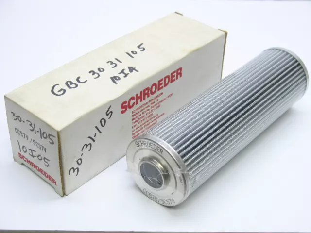 SCHROEDER CCS7V / 9CS7V Hydraulic Filter 12 Micron, 10" Long, Microglass, Viton