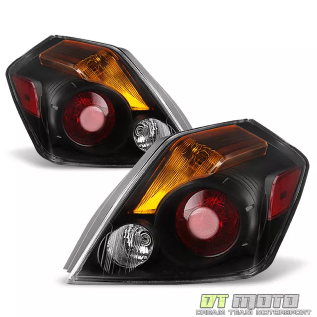 For 2007-2012 Altima 4-Door Sedan Black Tail Lights Brake Lamps Left+Right 07-12