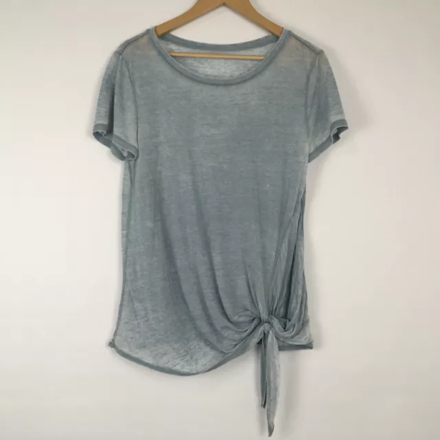 Caslon Burn Out Front Knot Tie Top Womens Size Small