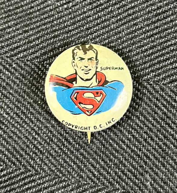 Superman Kellogg’s Pep Pin DC Comics 1940’s