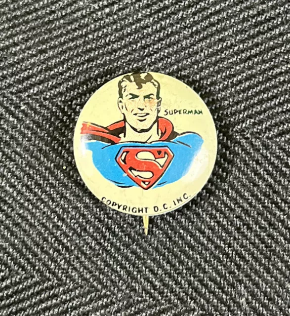 Superman Kellogg’s Pep Pin DC Comics 1940’s Superman Kellogg’s Pep Pin DC Comics 1940’s