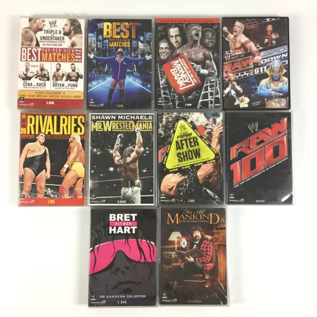 Lot 10 Coffret DVD WWE Catch / Bret Hitman Hart, Best Matches Pay per view...