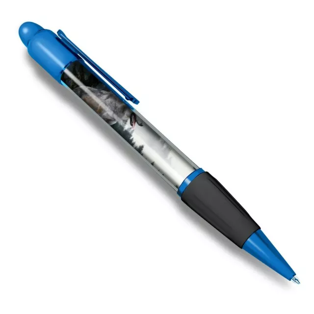 Blue Ballpoint Pen - Wild Timber Wolf Hunting Forest Office Gift #16979