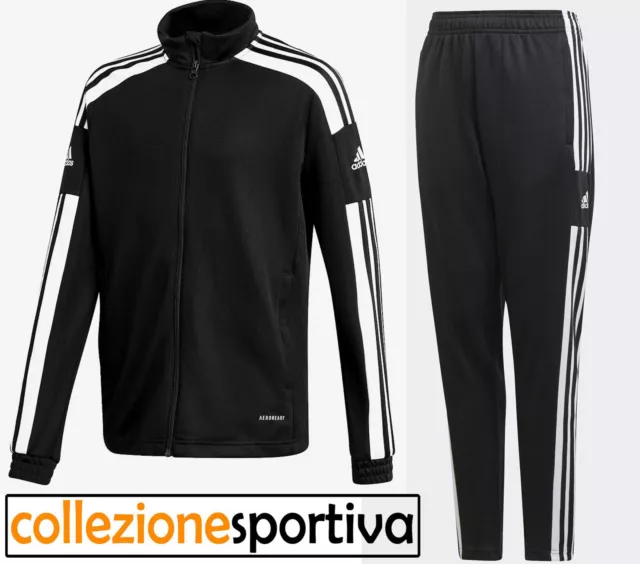 TUTA BAMBINO/BAMBINA ADIDAS SQUADRA 21 TRACK- GK9542+GK9553 col. nero/bianco