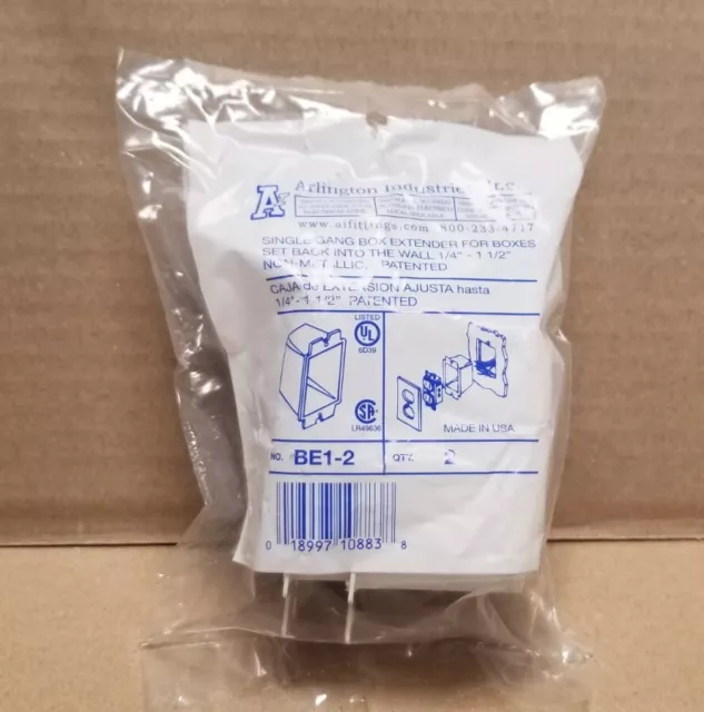 Arlington Industries Non-Metallic BE1-2 Electrical Single Gang Box Extenders