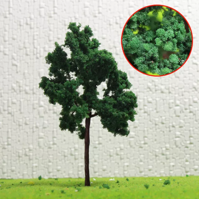 20pcs O Scale Deep Green Model Roadside Trees 1:50 11cm Mini Diorama D11054