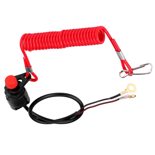 Commutateur D’arrêt D’urgence Du Moteur De Bateau Compatible Yamaha Avec Attache De Securite