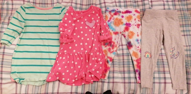 Pacchetto abito e leggings per bambine età 2-3 anni Next Baby Gap Carters noce moscata