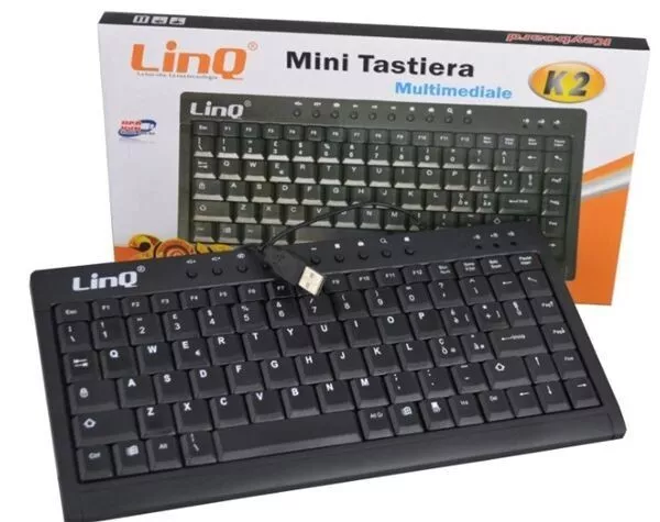 Clavier USB Mini Multimédia Compact PC Layout Italien 84 Boutons Linq K2