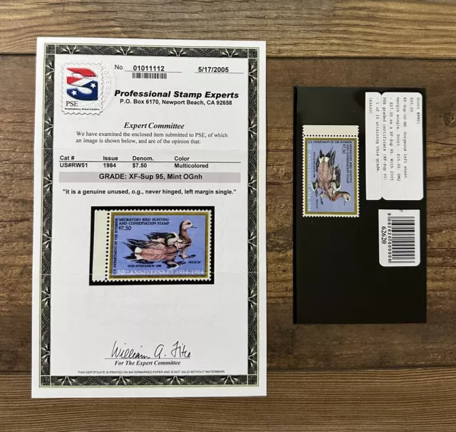 WTDstamps - #RW51 1984 - Federal Duck Stamp - LotP - Mint OG NH **PSE 95**
