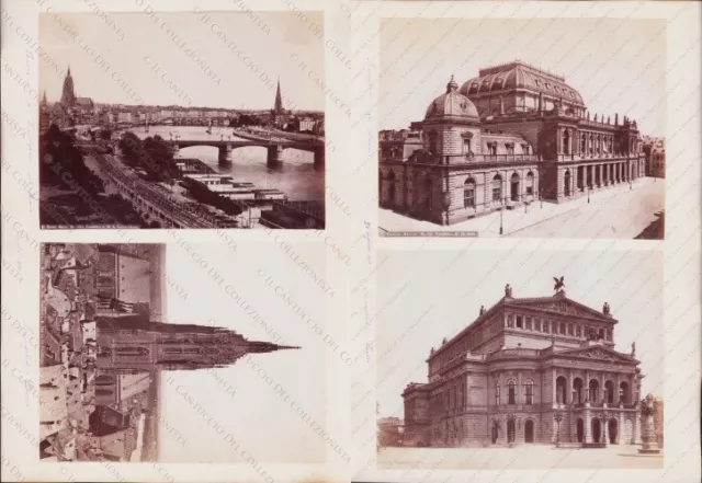 1890 GERMANY Frankfurt Sachsenhausen Cathedral Saint Bartholomew 4 Albumen Photo