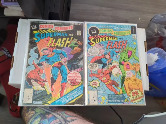 Whitman Comics Presents Superman And The Flash #1 and 2 1978 DC Comics) 4th Race