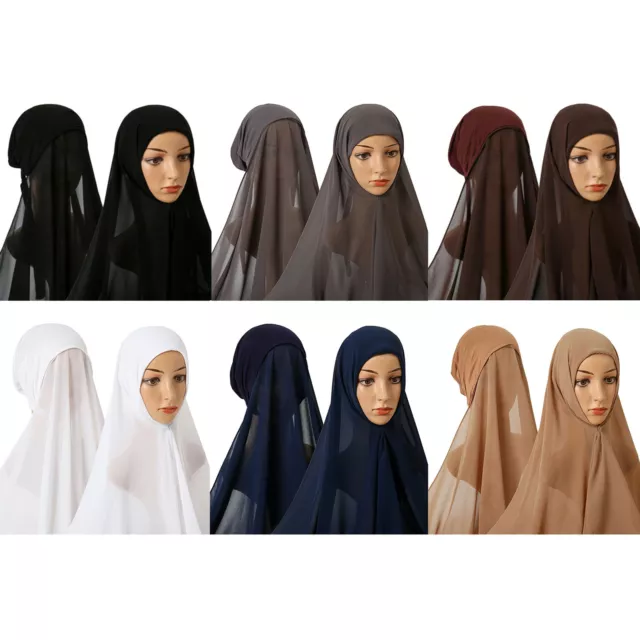 Foulard musulman pour femmes Hijab Bonnet Instant Turban Wrap Amira Hat Foulard
