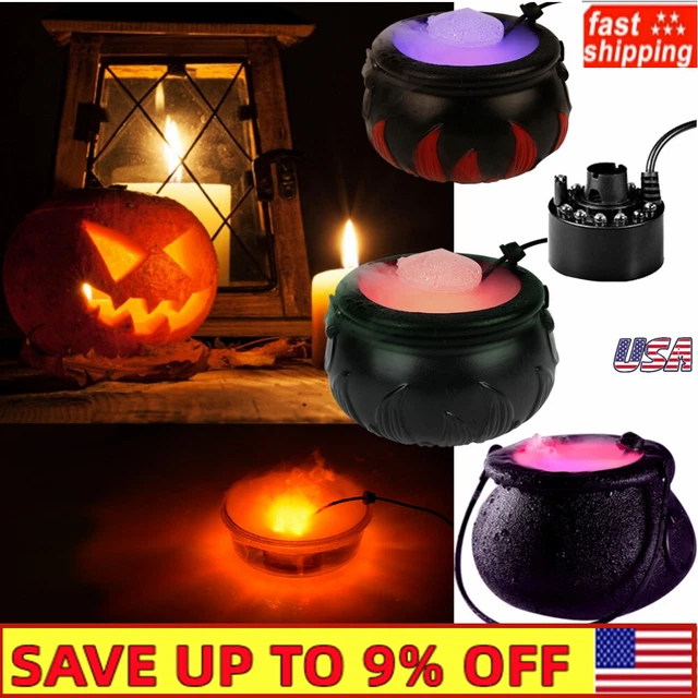 Halloween Witch Pot Smoke Machine, Fogger Misting Cauldron Mist Maker Party Prop