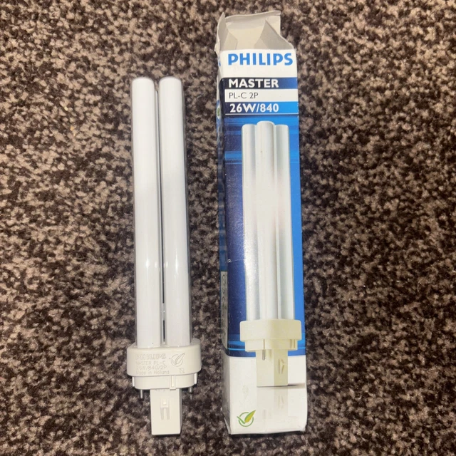 Master Pl PHILIPS MASTER PL-C 26W - 840 Cool White | 2 Pin Compact Fluorescent ...