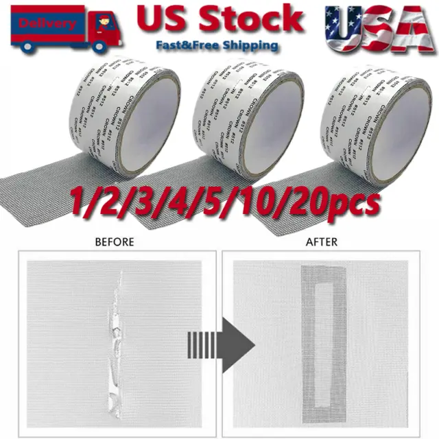 Screen Patch Repair Kit Window Repair Tape Fiberglass Covering Mesh Tool 5*200cm