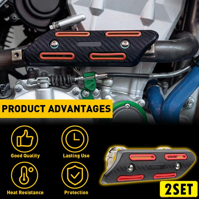 2x Pipe Heat Shield Guard Cover Universal For Honda CRF450R CRF450 KTM HUQVARNA