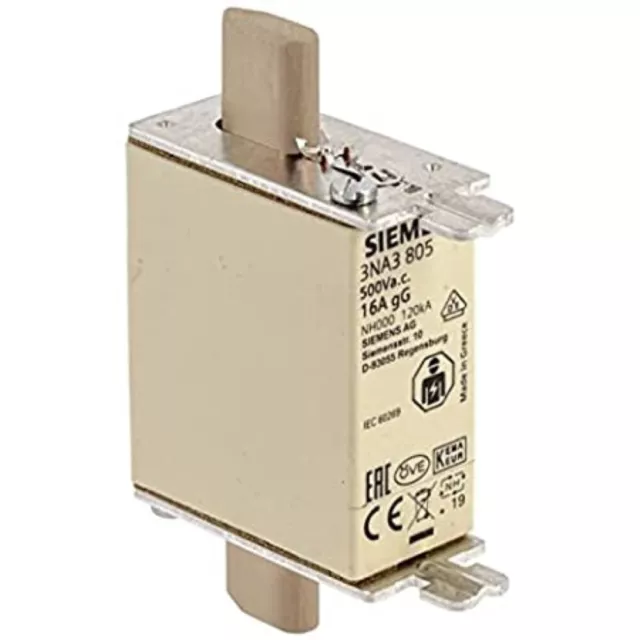 Fusible A Couteau Siemens 3NA3 805 16A NH000 500V/120kA