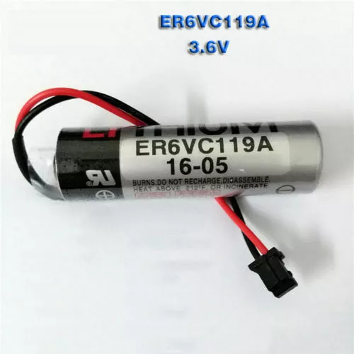 2pcs FOR Toshiba ER6V/3.6V 2000mAh Pcl Battery with Plug for Power of CNC Plc 2
