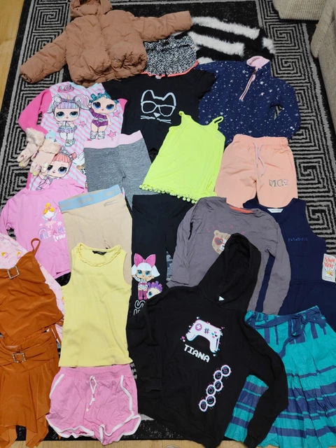 #C86 Enorme pacchetto di vestiti per ragazze 7-8 anni GEORGE NEXT PRIMARK LOL PLAYSTATION