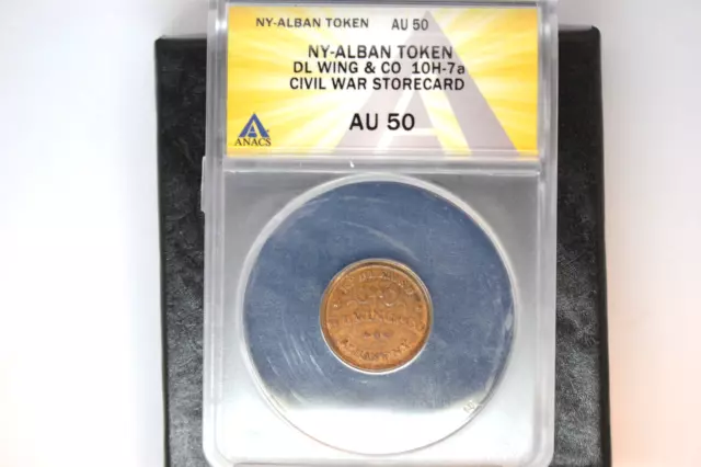 Civil War Token- DL Wing & Company- ANACS AU-50