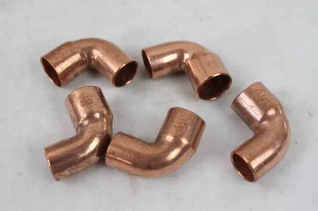 5 New Elkhart W-1652 90° Copper Elbow Short Radius Street 1/2" O.d. 5/8" We-503