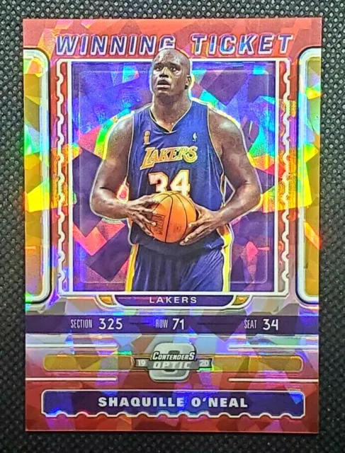 2019-20 Panini Contenders Optic Winning Ticket Shaquille O'neal Cracked Ice Red
