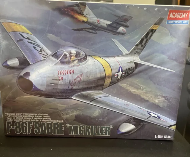 F-86F Sabre "Mig Killer"  ACADEMY  1/48 scale AIR PLAN KIT MODEL A3 New