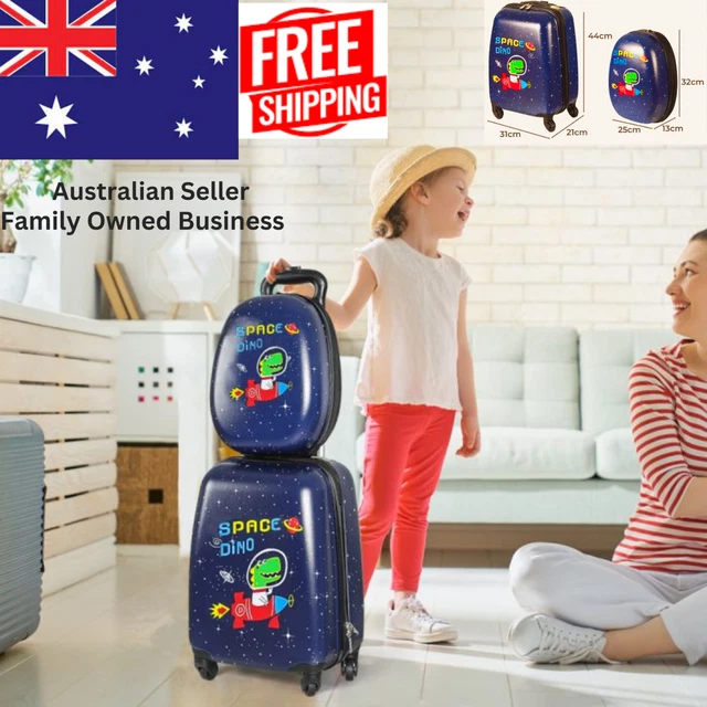 Kids Luggage Set Travel Suitcase Child Space Baggage Bag Backpack 2pcs Dino