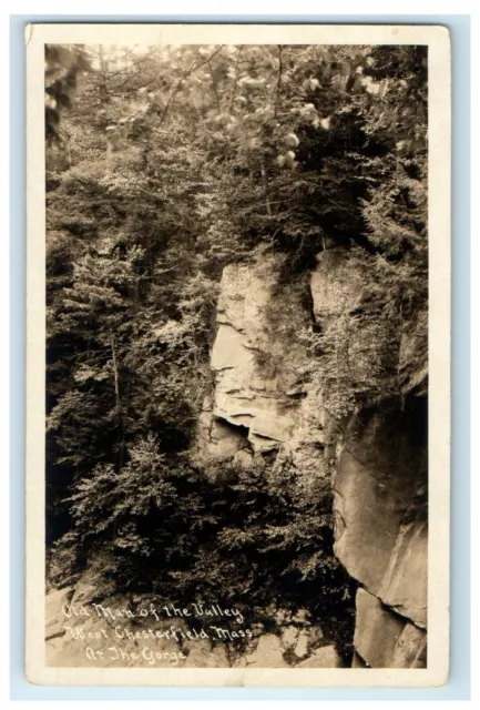 c1920's Old Man Of Valley At George West Chesterfield MA RPPC Photo Postcard