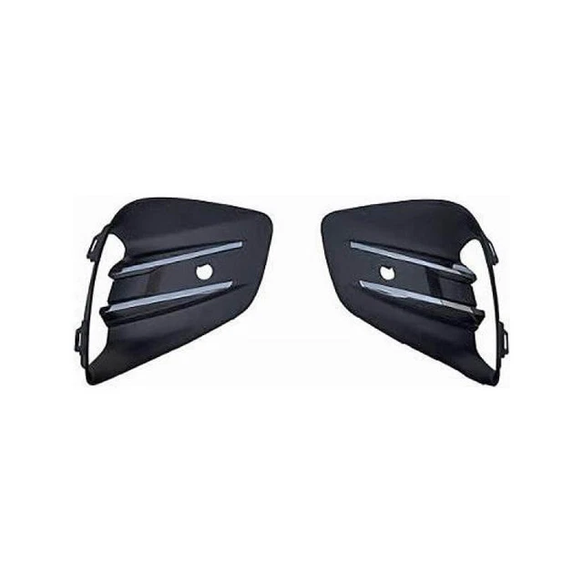 Grilles Pare-choc Avant Noires Pour Renault Scenic 2 Phase 2 (2006-2009) - Référence OEM 7701477302 - Kit Remplacement