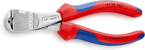KNIPEX 67 05 160 High Leverage End Cutting Nippers 6,3" with soft handle