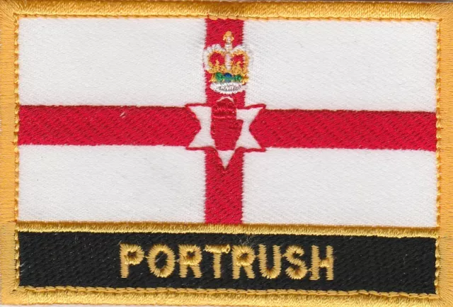 Portrush Northern Ireland Town & City Embroidered Sew on Patch Badge