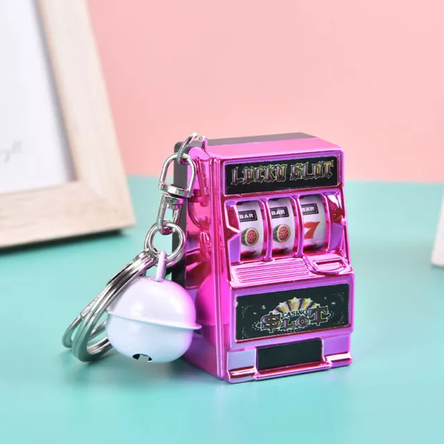 Lucky Jackpot Mini Fruit Slot Machine Fun Birthday Keychain Gift Kids Toy Sp