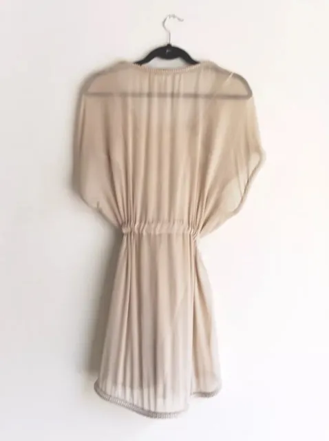 Robe déesse soie perles nue Diane Von Furstenberg DVF taille 2 2