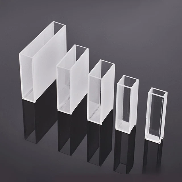 Glass Cuvette Liquid Sample Cell Light Path 10mm Absorption Cells 3.5ml Use