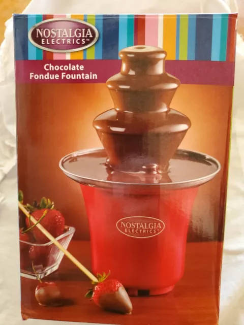 Chocolate Fountain 3 Tier 8 Ounce Nostalgia Electrics New In Box Great For Party